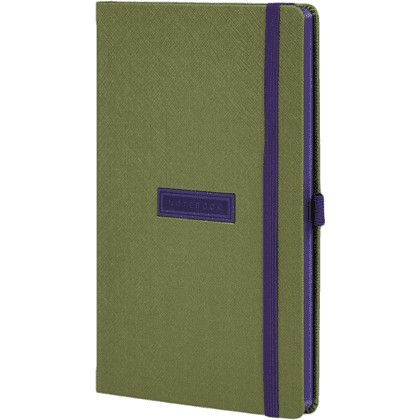 Блокнот "Shell lime", А5, 96 листов, зеленый, срез фиолетовый