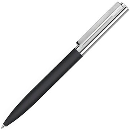 Ручка шариковая автоматическая "UMA Bright Gum", 1.0 мм, черный, серебристый, стерж. синий