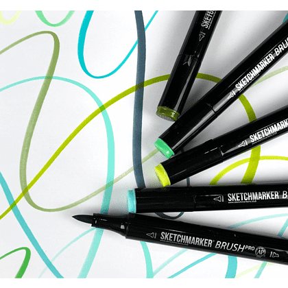 Маркер перманентный двусторонний "Sketchmarker Brush", R81 кирпич - 5