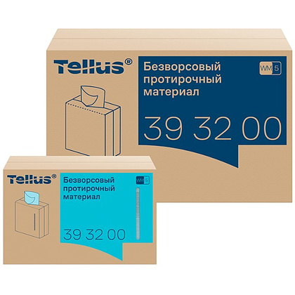 Протирочный материал нетканый Tellus, безворсовый, 1 слой, 100 листов, WM5 - 3