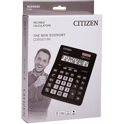 Калькулятор настольный Citizen "CDB-1201 BK", 12-разрядный, черный - 3