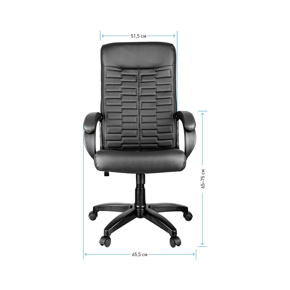 Кресло для руководителя Helmi HL-E80 "Ornament", экокожа, пластик, черный - 3