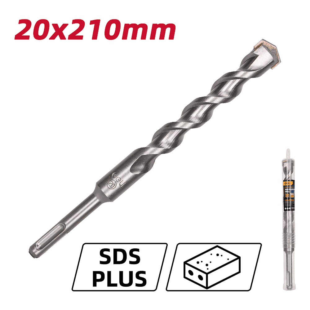 Бур по бетону Deli YS EDH-Y20210, 20 x 210 мм, SDS-PLUS - 2