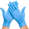 Перчатки нитриловые неопудренные одноразовые текстурированные "EcoLat", р-р L, 10 шт./уп., голубой - 2