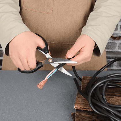 Ножницы универсальные Deli YS EDL2613, 195 мм, черный - 4