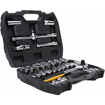 Набор головок торцевых Deli YS 32 EDL1032, 32 предмета, кейс, черный - 2