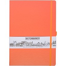 Скетчбук "Sketchmarker", 21x29,7 см, 140 г/м2, 80 листов, неоновый коралл