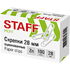 Скрепки "STAFF", 28 мм, 100 шт, серебристый - 2