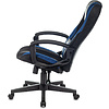 Кресло игровое "Бюрократ Zombie 9", текстиль, экокожа, пластик, черный, синий - 5