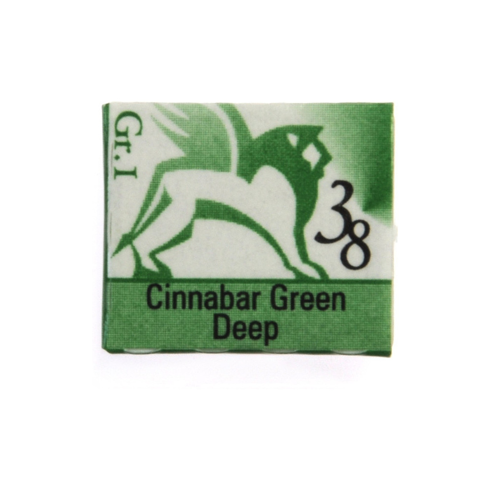 Краски акварельные "Renesans", 38 зеленый циннобер темный, кювета