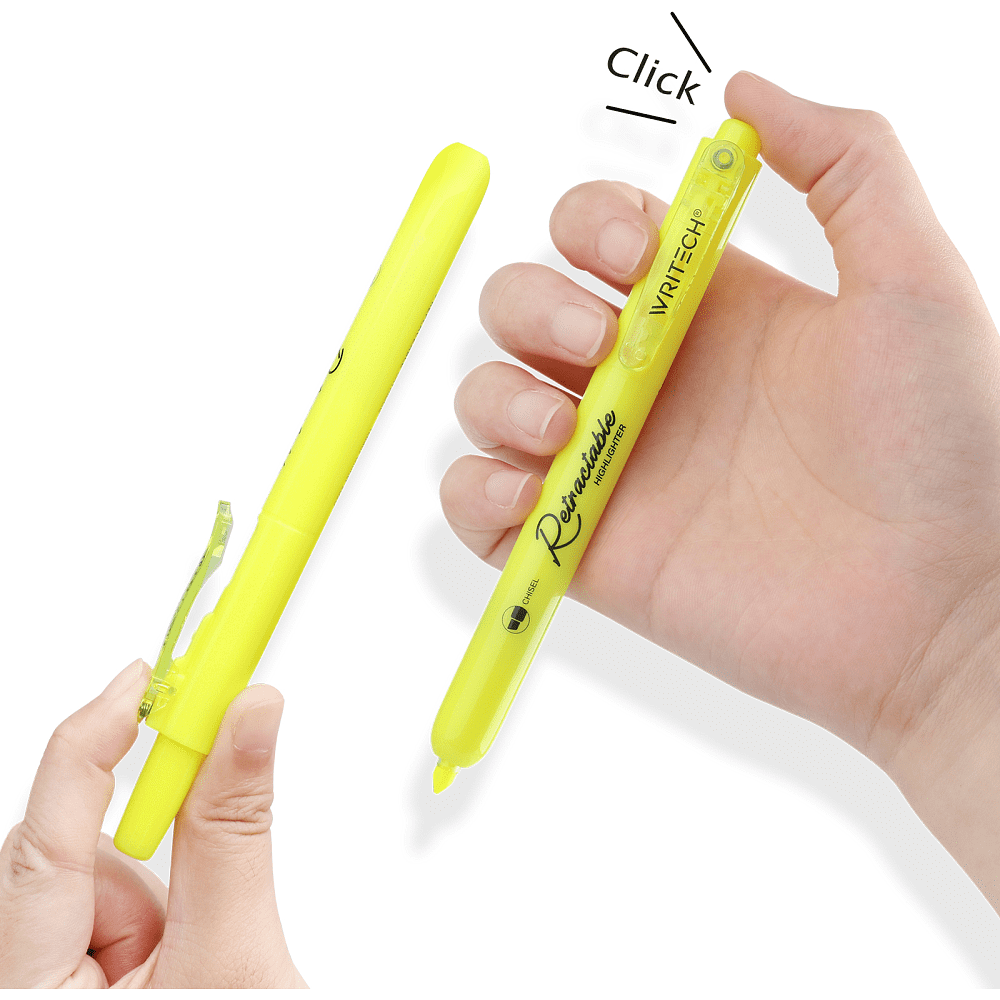 Маркер текстовый автоматический "Retractable", голубой - 5