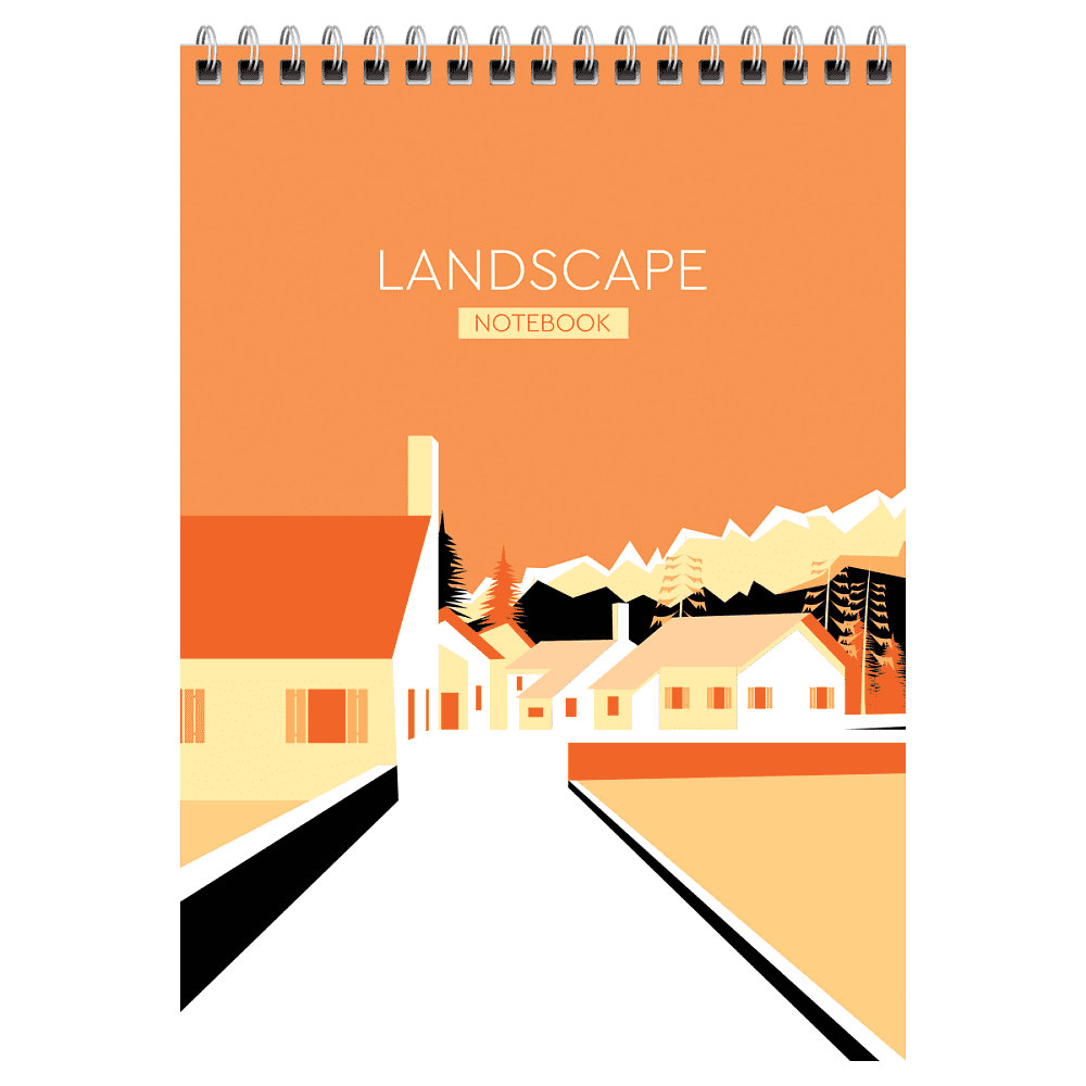 Блокнот "Landscape", А5, 80 листов, клетка, ассорти  - 2