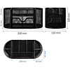 Подставка для канцелярских мелочей Deli "Овальная", 220x112x104 мм, черный - 3