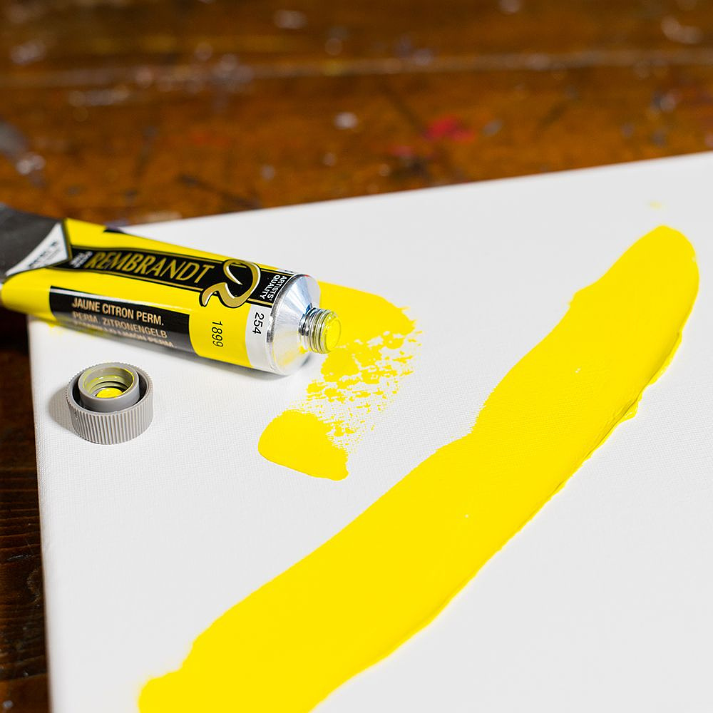 Краски масляные "Rembrandt", 254 желтый лимонный прочный, 15 мл, туба - 3