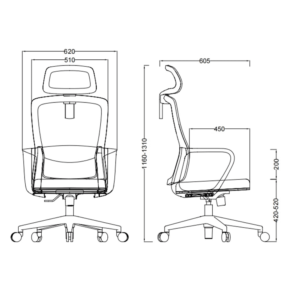 Кресло для руководителя SitZone U-060A, сетка, ткань, черный, - 30% - 5