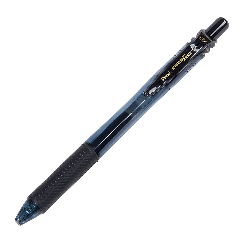 Ручка-роллер "EnerGel-X", 0.7 мм, прозрачный черный, стерж. черный