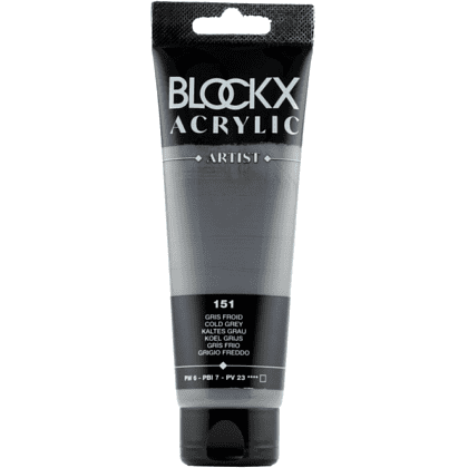 Краски акриловые "Blockx", 151 холодный серый, 120 мл