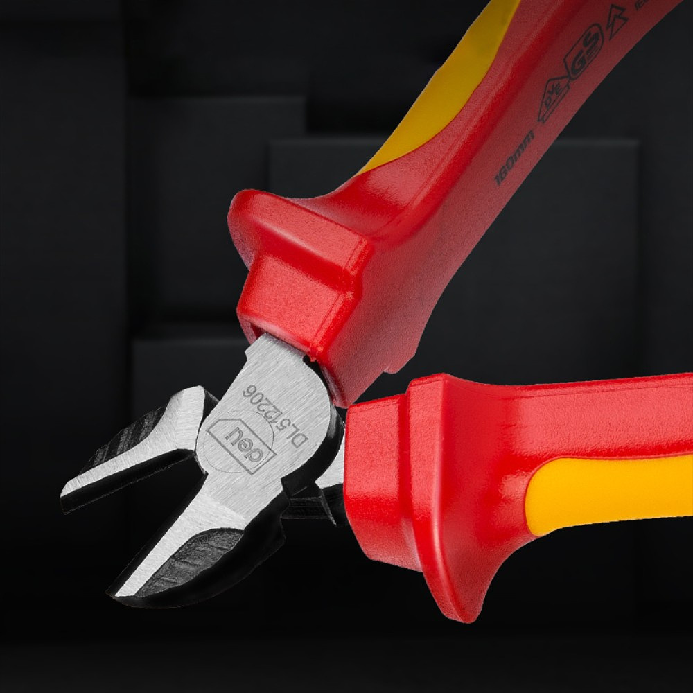 Бокорезы диэлектрические "Deli YS EDL512206", 160 мм, красный, желтый - 3