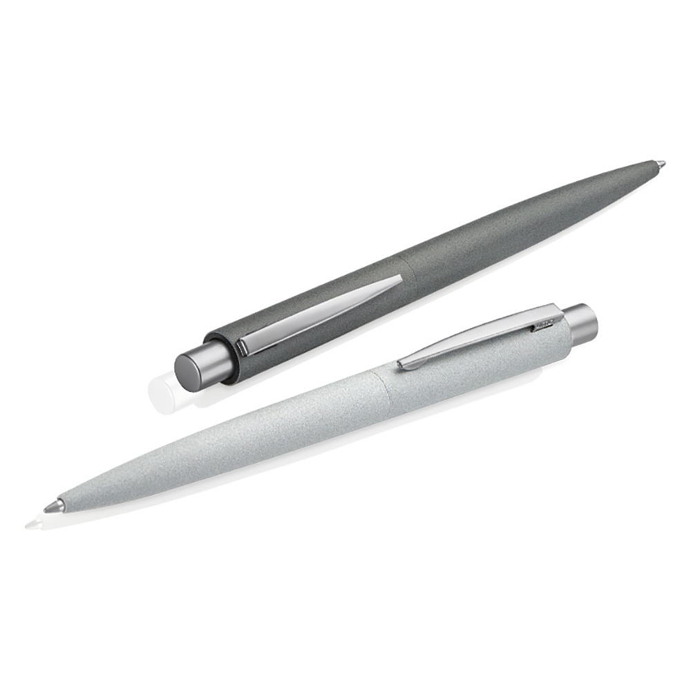 Ручка шариковая автоматическая "Lumos Stone", 1,0 мм, темно-серый, серебристый, стерж. синий - 2