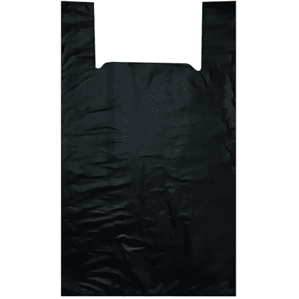 Пакет-майка ПНД, 30х55 см, 30 мкм, 100 шт/упак, черный