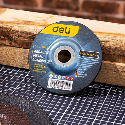 Круг шлифовальный Deli YS EDH-MGP125-E1, по металлу, 125 х 22.2 х 6 мм - 2