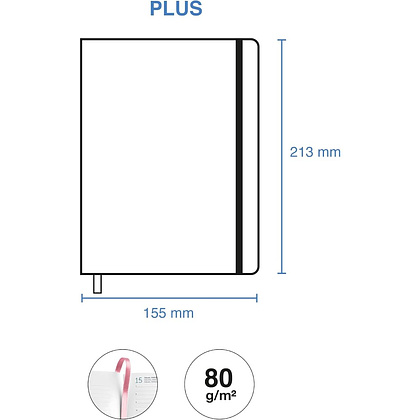 Ежедневник датированный "Colour Block" 2026, A5, линейка, синий, зеленый - 6