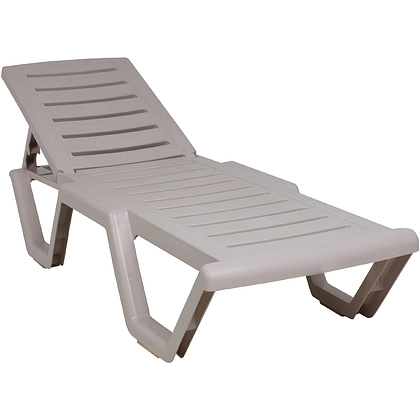 Шезлонг Атлант, пластик, серый