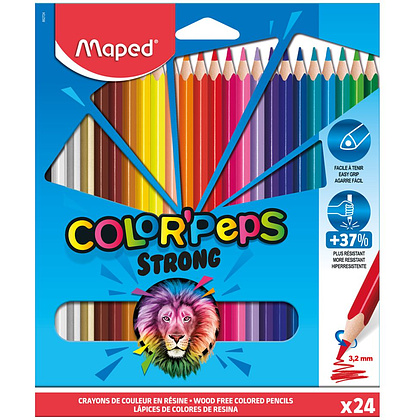 Цветные карандаши Maped "Color Peps Strong", 24 цвета, -30%