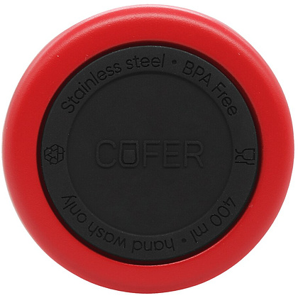 Стакан термический "Tedge" с ремешком, металл, 400 мл, красный - 3