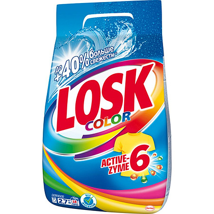 Порошок стиральный "Losk Color", 2.7 кг, автомат