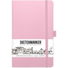 Скетчбук "Sketchmarker", 13x21 см, 140 г/м2, 80 листов, розовый