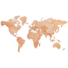 Пазл деревянный "Карта мира", L 3145