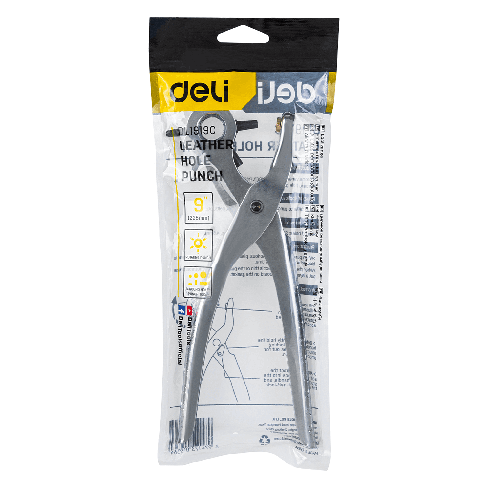 Пробойник Deli YS EDL1919C, 215 мм, 2-4,5 мм, металлический - 6