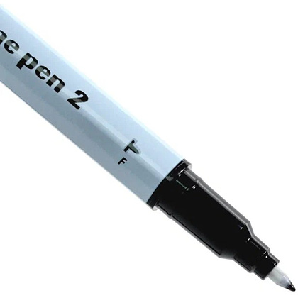 Маркер перманентный "Twin Name Pen", двусторонний, черный - 6