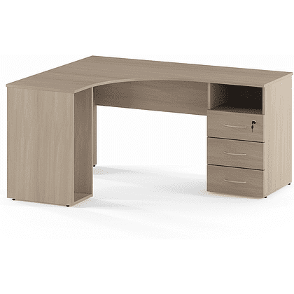 Коллекция Столица Стол письменный угловой С-085/1 левый, 1500х1200/500х750, 18 мм, дуб сонома