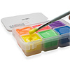 Краски гуашевые "Himi Jelly Cup.Glow in the dark. Bright color", набор 6 цветов, 23 мл., кювета, пластиковый футляр - 2