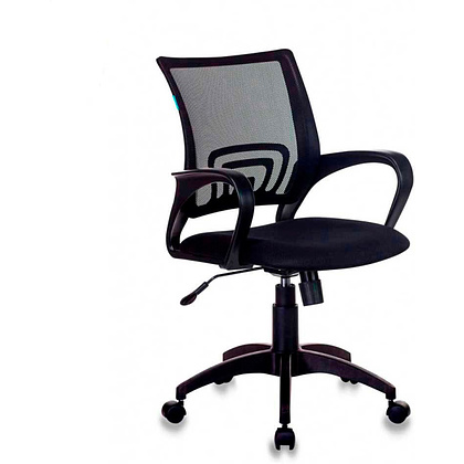 Кресло для персонала Бюрократ "CH-695N/BLACK", ткань, пластик, черный 