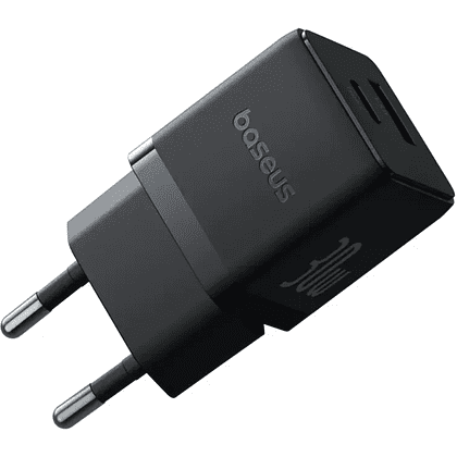 Сетевое зарядное устройство Baseus "Palm", Fast Charger, C+U, 30W, EU, Cluster Black - 3