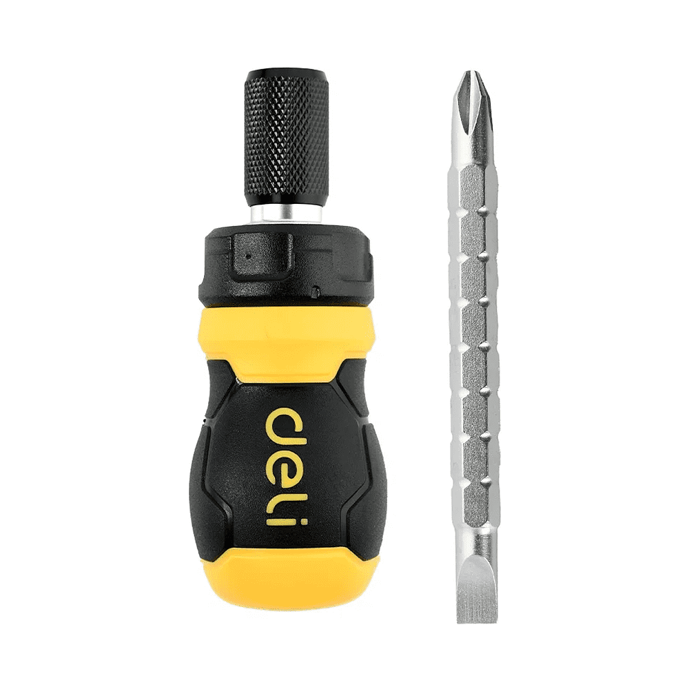 Двухсторонняя отвертка Deli YS EDL626010, с трещоткой, PH2+SL6 - 2