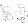 Кресло для руководителя Бюрократ T-9922SL, кожа, металл, черный - 7