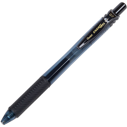 Ручка-роллер "EnerGel-X", 0.7 мм, прозрачный черный, стерж. черный