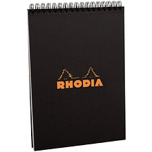 Блокнот "Rhodia", A6, 80 листов, клетка, черный