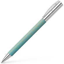 Ручка шариковая автоматическая "Faber-Castell Ambition OpArt Sky Blue", 0.7 мм, лазурный, стерж. черный