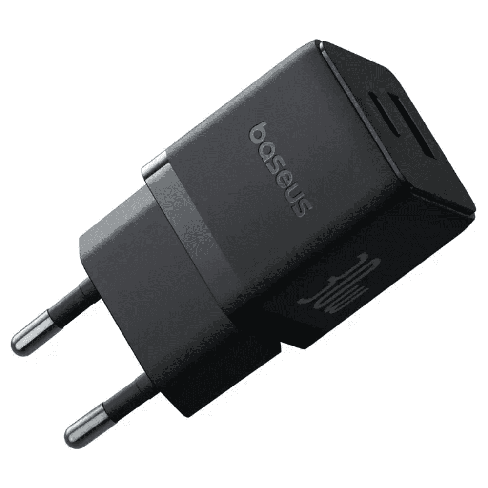 Сетевое зарядное устройство Baseus "Palm", Fast Charger, C+U, 30W, EU, Cluster Black - 3