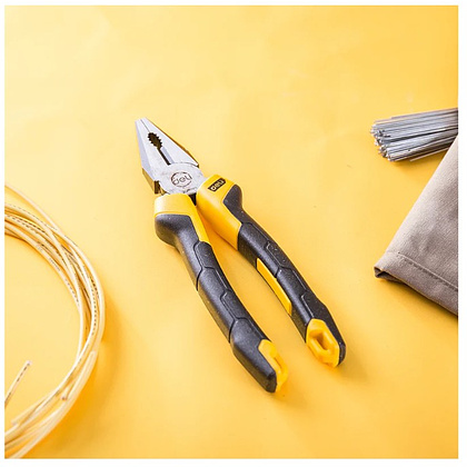 Плоскогубцы Deli YS EDL2008Z, 200 мм., желтый, черный - 2