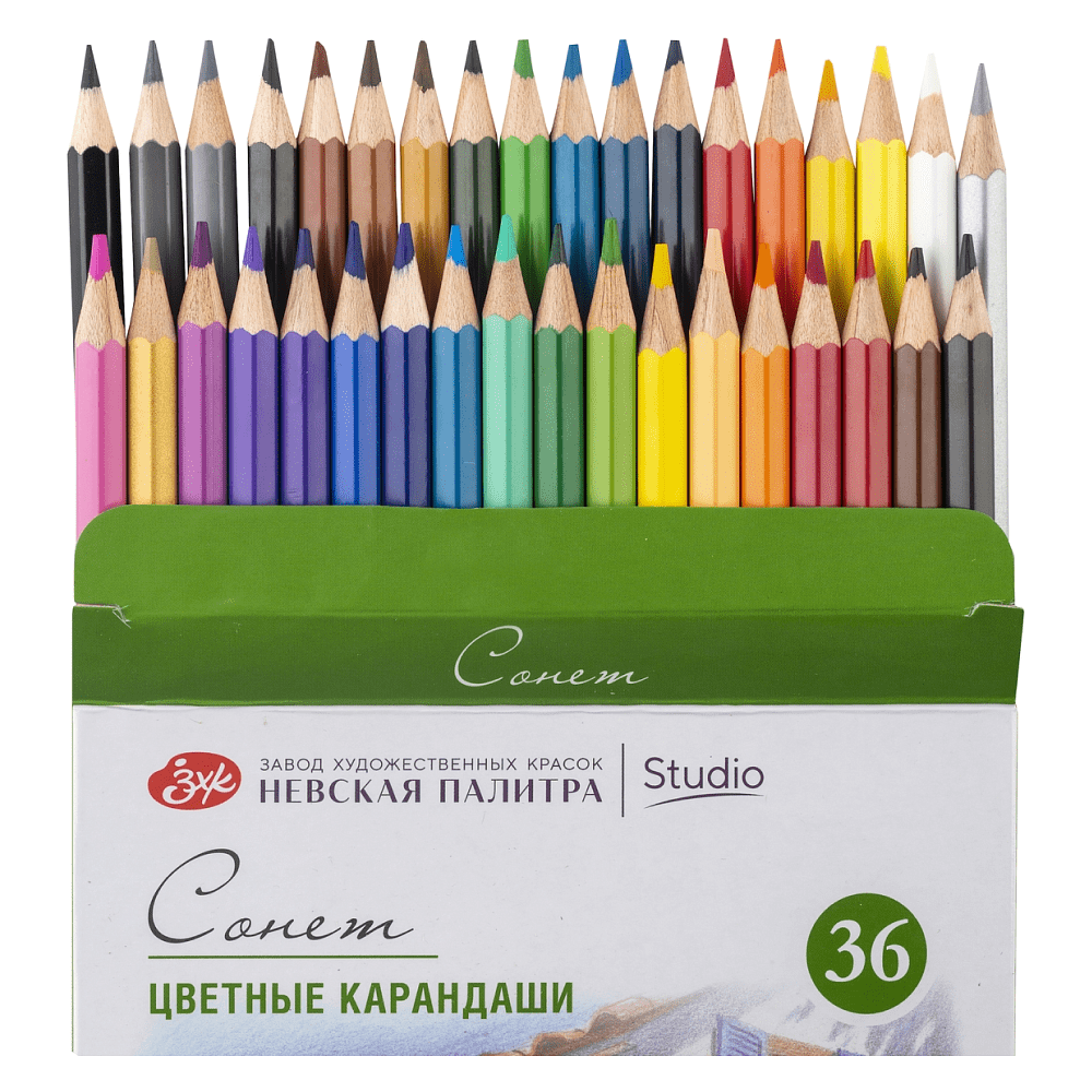 Набор цветных карандашей "Сонет", 36 цветов - 2