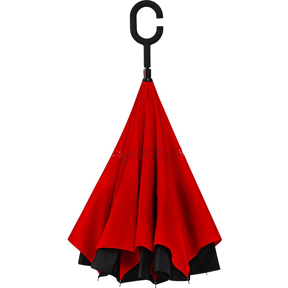 Зонт-трость "RU-6", 107 см, черный, красный - 4