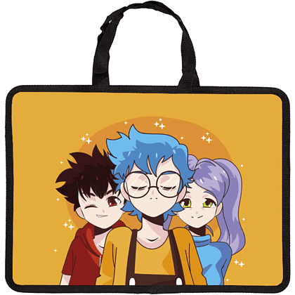 Папка для тетрадей "Back to school", А4, молния, пластик, оранжевый