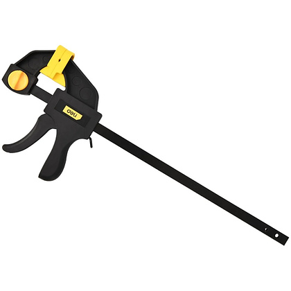 Струбцина "Deli" быстрозажимная 450 мм, желтый, черный