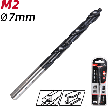 Сверло по металлу Deli RS EDH-MHZ070-E4, 7.0 мм, DIN 338, HSS-TiN - 3